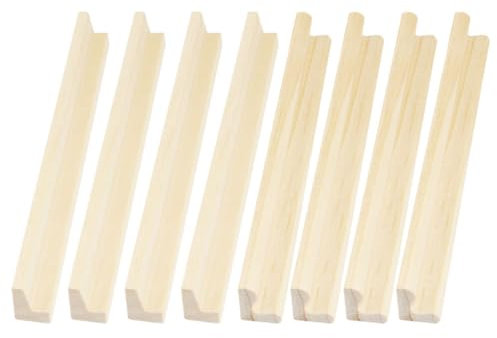 Abaodam 8 Teiliges Set Mit Buchstaben Aus Holz DIY Dominoständer Aus Holz Präsentationssockel Aus Holz Dominotabletts Aus Holz Spielkartenständer Dominohalter Präsentationshalter