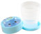 Bbbabeslk Vasos plegables de viaje, taza de camping plegable con tapa, tazas de viaje para bebidas calientes, botella de agua reutilizable a prueba de fugas, lindo tamaño de bolsillo plegable portátil