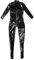 Generisch Schwarz,XL, Damen Sexy Spiegel PU-Leder Latex-Ammoniak Catsuit Freizeit Reißverschluss Eng Overall Nachtclub DS Rollenspiel Bühne Kleidung
