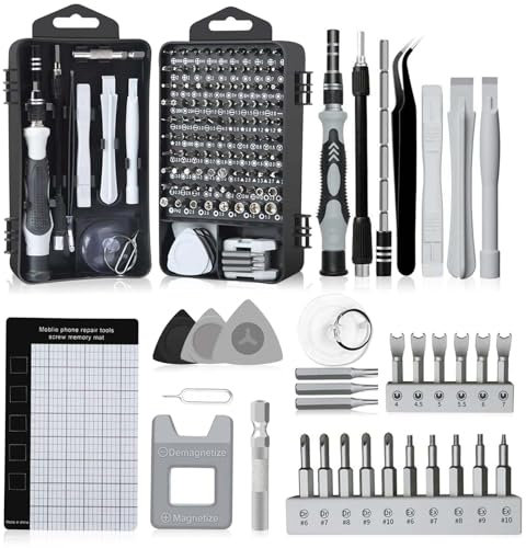 138PCS Precision Screwdriver Set, Electronic Repair Tool Kit Small Magnetic Screwdriver Kit for Watch Computer PC Laptop