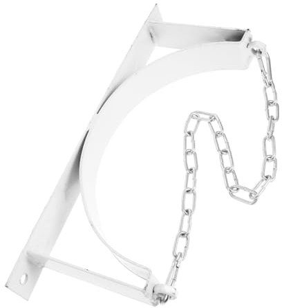 ULTECHNOVO Single Propane Cylinder Wall Bracket White Gas Bottle Holder Expansion Tank Mount Steel Support for Laboratory and Workshop Gas Cylinders