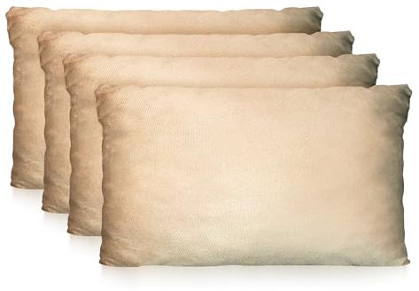 Goliez® 4er Set Dekokissen, Samt Kissen Kissenhülle mit innenkissen, Sofakissen, Couchkissen, Zierkissen (Braun, 25x30 cm)