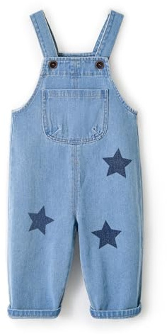Miipat Niñas Petos Vaquero Azul Monos de Mezclilla para Niña Pequeña Overoles de Jean para Bebés y Niños de 2 a 7 Años