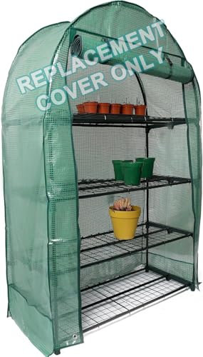 DIVCHI Copertura di ricambio per serra, resistente, per serra da giardino (verde, 4 ripiani, 105 x 45 x 160 cm)