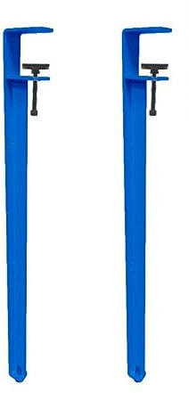 F-förmige Metallklemm-Tischbeine, 40 cm, blaue Möbelbeine für DIY-Kaffee- und Konsolentische, kein Stanzen, inklusive Bodenschoner für Schreibtischsicherheit