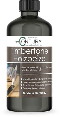 Contura Holzbeize Timbertone Holzfarbe Tischler Positiv Beize Holz Farbe Wasserbeize Modern Parkett Möbel (Betoneffekt, 250ml.)