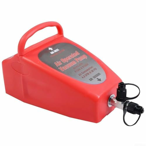 Yuanpgky Pompe à vide pneumatique de 4,2 CFM pour système de climatisation automatique R134a R12, outil d'évacuation compatible avec une plage de pression d'air de 75 à 180 PSI