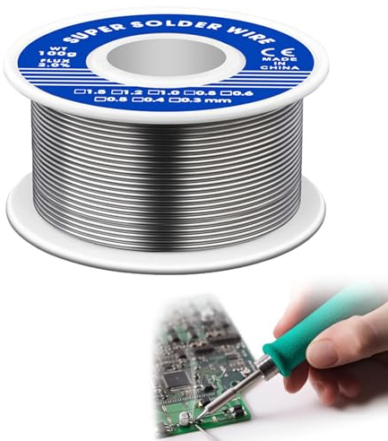 1 Rolle lötdraht,Soldering Wire,Lötzinn 1 mm 100g,Lötdraht Unterer Schmelzpunk,lötdraht für Elektrolöten Heimwerkerarbeite