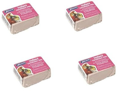 Vet Iodised Condition Pack for Caged Birds – Iodine, Calcium & Seaweed Blend for Gut Balance & Daily Care – For Budgies,Parrots,Finches–Chunk Format – Pack of 1, 2, 3, 4, 5, 6, 8, or 10_Pack Of 4