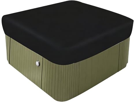 Cubierta de piscina, 220 x 220 x 85 cm, cubierta de piscina, cubierta de invierno, cubierta de jacuzzi impermeable, cubierta de piscina rectangular, cubierta de lona para piscinas de marco rectangular
