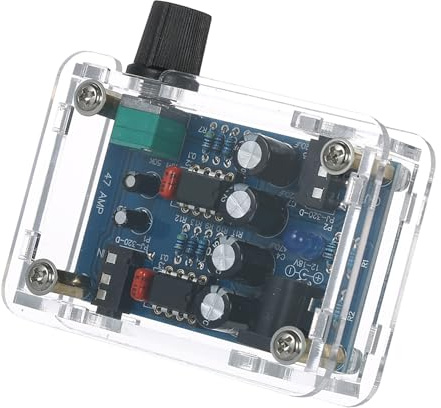 ZASCHMOY NE5532 Headphone Amplifier Kit, Hi Fi Audio Amp with Transparent Housing and Volume Knob, for DC9V 18V Power Supply