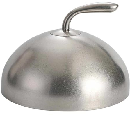 Ronyme Edelstahl-Speiseglocke, Steakglocke, staubdichte Servierplatte, Tellerdeckel, Bratenabdeckung für drinnen und draußen, Küche, Picknick, Hochzeit, 20 cm Retro