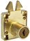Amig - Serrure pour portes coulissantes de meubles et d'armoires Mod.2A + 2 clés Mod.371 | Pour mobilier de maison ou de bureau | En acier laitonné | Sûr et facile à installer