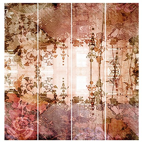 Bilderwelten Schiebegardinen Old Grunge - 4 Flächenvorhänge Ohne Aufhängung, 4X á 250 x 60cm