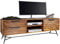 FineBuy Lowboard Nishan 160x54x40 cm Sheesham Massiv Holz, Design HiFi-Board mit Stauraum und Schubladen, Massivholz Fernsehschrank Wohnzimmer, Industrial Fernsehkommode mit Metallbeinen