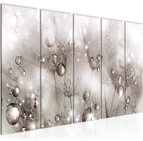 Runa Art Bild Pusteblume Wandbilder auf Vlies Leinwand 5 Teilig Wanddekoration Wohnzimmer Schlafzimmer 020856a