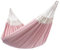 Tropilex Südamerikanische Hängematte Single | Handgefertigt | Fairtrade | Hammock 'Natural' pink | Flexibel & Belastbar | Perfekt für den Garten, Camping und auf Reisen geeignet
