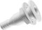FLAMEER Marine Boat Thru Hull Fitting Through Hulls Bilge Pump Connector for Hose, 5/8, 3/4, 1, 1-1/4,and 1 1/2 inch for Choose - White, 5 8 inch
