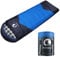 CANWAY Rectangular Sleeping Bag with Compression Sack, Lightweight Waterproof for Warm Cold Weather 4 Seasons Camping/Traveling/Hiking/Backpacking, Adults & Kids(Blue-Flannel)