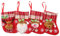 carol -1 Deco 4er Set Filz-Nikolausstrumpf Weihnachtsstrumpf Deko Kamin Christmas Stocking Nikolausstiefel zum Befüllen und Aufhängen Groß Ideale Weihnachtsdekoration-Schneemann