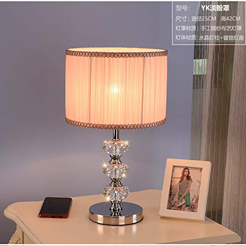 Lámpara de mesa lámpara de PVC cubierta dormitorio moderna lámpara de mesa de cristal estudio simple faro de cabecera de cabecera lámpara de escritorio lámpara 25 * 42cm 9