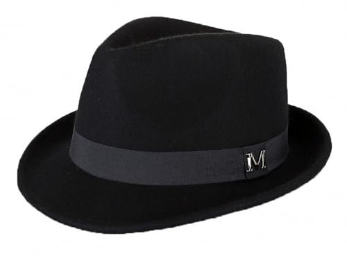 Gitter Filz Fedora Hut Vintage Style Casual Jazz Cap für Männer