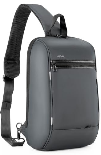 VGOAL Daypack - Zaino da uomo per computer portatile, messenger e shoulder, #1 No Lock (grigio), 13 inch