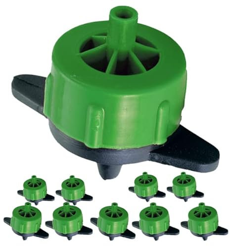 Suinga Pack 10 Gotero Autocompensante 2 Litros | Goteros desmontables 2 L/h para Riego, Plantas, Macetas, Microtubo y Tuberia 16mm