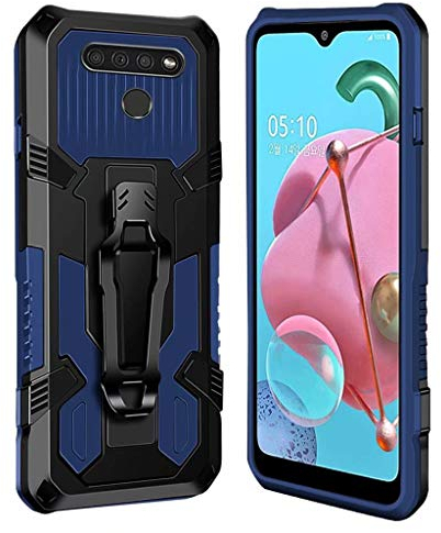 xinyunew Hülle Kompatibel mit LG K41S/K51S, Stoßfest Outdoor Handy Case Militärstandard Schutzhülle Robust Stürzen Heavy Duty Gürtelclip Handyhülle für LG K41S/K51S- Blau
