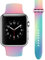 Vozehui Armband Kompatibel mit Apple Watch Armband 42mm 44mm 45mm 49mm, Tie-Dye Farbmalerei Muster Weiches Silikon Wasserdichtes Ersatz Sportarmband für iWatch Serie SE 9 8 7 6 5 4 3 2 1, Damen Herren