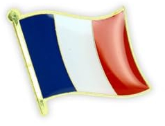 Clj Charles Le Jeune Pin's Drapeau Français Flottant - France - Europe Continentale - qualité de finition - Epingle - Broche - Badge - PINS EUROPE