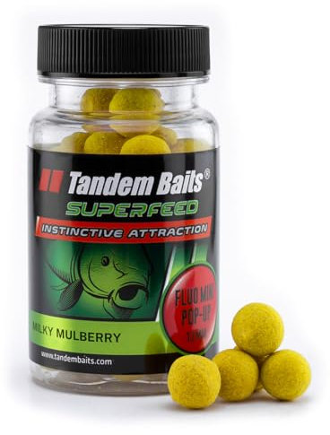 Tandem Baits Karpfen Futter Angelfutter Pop Ups SuperFeed Fluo Mini Pop-Up 12 m 30 g Milch Maulbeere