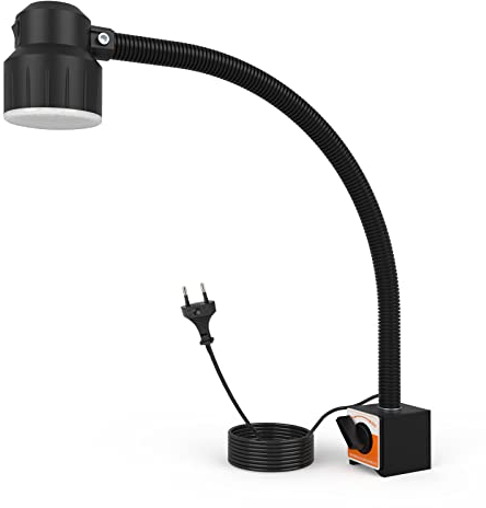 Magnetisches Licht Flexibles Schwanenhals 1200 Lumen LED Arbeitslicht mit verstellbarer magnetischer Basis für Drehmaschine Cnc-Fräsbohrmaschine Nähmaschine Industrielle((12W)