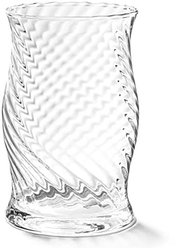 KUBUS Glas-Blumenvase 20 cm, mundgeblasen, Glas-Hurricane-Kerzenhalter, Posy-Vase, einzigartiges Design, dicke und robuste Vase für Tafelaufsätze, Hochzeit