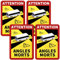 Zimoer Angles Morts Wohnwagen,4 Pack, Angles Morts LKW,Morts Sticker,Aufkleber Wohnmobil,Winkel Morts Busse,17cm x 25cm,Morts Sticker,Blind Spot,Warnschild Um die Groß Bus/Motorhome
