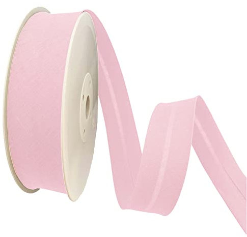 TEXTEX = 20 mm Breites Schrägband. 50% Baumwolle und 50% Polyester. Stück von 10m - (Rosa)