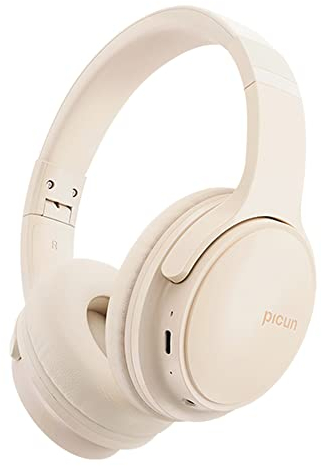 SLuB Kabelloses Headset Over Ear, Faltbares Bluetooth Headset, HD Stereoklang, Eingebautes HD-Mikrofon, 30 Stunden Spielzeit, Geeignet für Handy, Computer, TV, Spiele, Outdoor, Büro (Khaki)