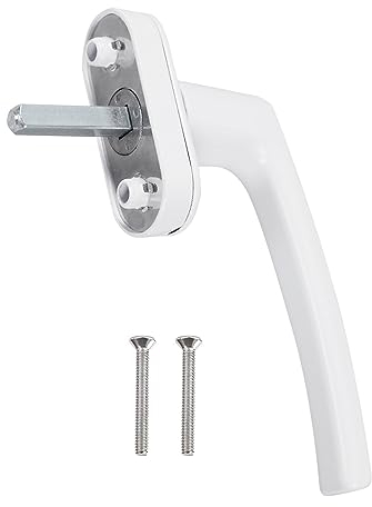 Fenstergriffe Abschliessbar, Fensterschloss Kindersicherung, Fenstersicherung ohne Schließzylinder, Stiftlänge 35mm, Aluminium Türgriffe für Fenster, Terrassentüren und Balkontüren (1 Stück)