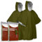 Ember Rock Notfall Survival Poncho mit Thermo Mylar Folienbeschichtung und Decke für Wärmehaltung Regenschutz. Wendbar mit Kapuze (Grün 2er-Pack)