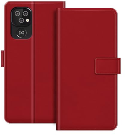 for Doro 8200 Case, Premium Magnetic PU Leather Cover with Card Holder and Kickstand, Fashion Flip Case for Doro 8210 6.09 inches