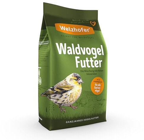 Welzhofer Waldvogelfutter 10kg - Feine Sämereienmischung für kleine Vögel, leicht verdaulich, reich an Fettsäuren & Vitaminen. Ideale Nährstoffquelle für Wildvögel auf Balkon und Terrasse