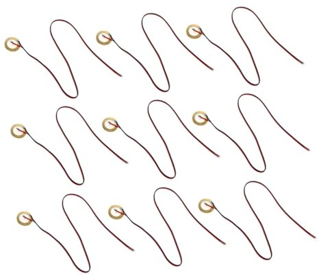 ibasenice Piezoelektrische Tonabnehmer Scheiben 27mm 12 Stück aus Keramik und Metall Vibrationssensibel für Gitarre und Trommel