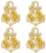 WEBEEDY 4 Stück Anker-Brosche Anstecknadel Goldene Anker-Schmucknadel Brosche Marineblaue Anstecknadeln Anhänger Mantel Anzug Jacke Hochzeitsgeschenk Party Hemdkragen Zubehör