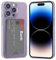 ÁRBOLORO Hülle für iPhone 14 Pro Schutzhülle mit Kartenfäch Transparent Silikon Handyhülle Kartenfach Hülle für 2 Karten, Stoßfest Handy Tasche Bumper Brieftasche Case Cover