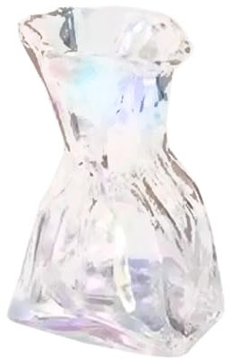 BestAlice Klarglas-Blumenvase, Crinkle-Papiertüte, Glasvase, Breite Öffnung, Plissierte Vase, Breite Öffnung für Blumenarrangements, Tischdekoration, Heim-Bücherregal-Dekoration(Mehrere Farben)