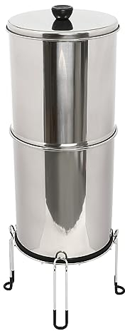 vinnyooc 2.25 Gallonen Schwerkraft Wasserfilter Edelstahl Wasserfiltersystem Trinkwasser Wasserfilter-System Wasserfilter Outdoor Mit Hohe Ständer 2 waschbaren Keramikfiltern Camping Picknicks