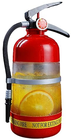 Kexpery Contenitore creativo per acqua birra a forma di estintore 1,5 L Dispenser di bevande per vino in acrilico di grande capacità per vino, liquori, birra, liquori