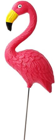 Sharplace Flamingo-Gartenstecker, Vogelstatue, Figur, Rasen, Veranda, Terrasse, Hinterhof, Kunstornament, Skulptur für Flur, Frühling, Gehwege, Rosa 12.5x12.7cm 28cm