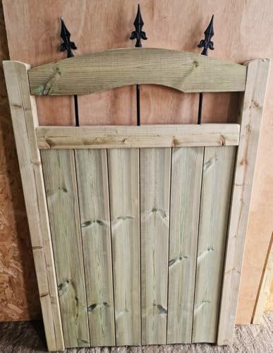 Wooden Garden Dome Gate Pedestrian Gate Wooden Pressure Treated 4ft 120cm,wooden garden gate, garden gates wooden, garden gates wooden tongue and groove, (120 cms High x 75 cms Wide x 5 cms Deep)