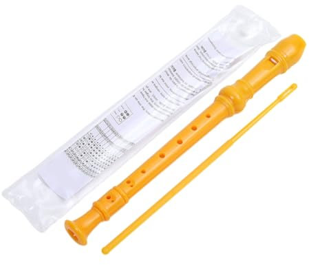 Reykentu Sopran-Blockflöten-Set mit Reinigungsstab, Stil C-Schlüssel-Blockflöten-Set für Kinder, Anfänger, Studenten